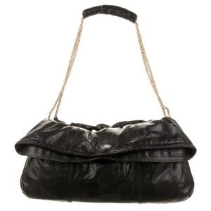Thakoon genuine leather timeless flap bag with gold hardware chain